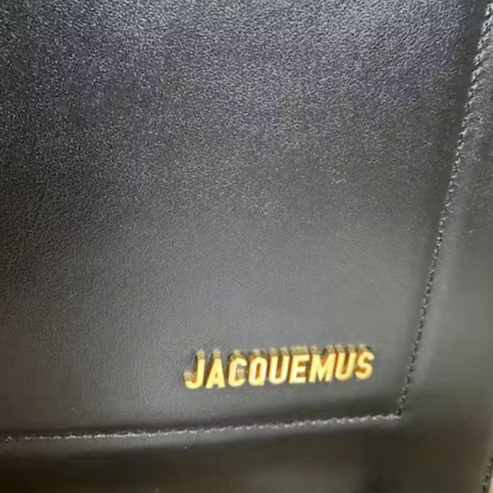 JACQUEMUS Le Cabas Neve Black Leather tote shopping bag - Picture 5 of 11
